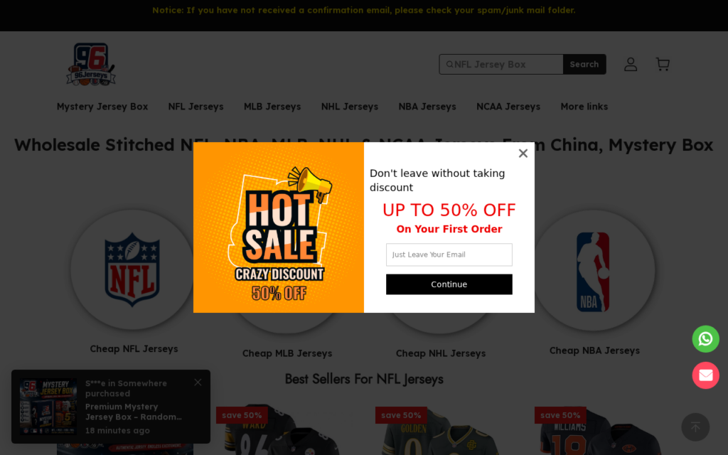 96jerseys.com EXPOSED - Fake or Real? Store Investigation 1 96jerseys.com scam