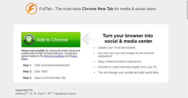 Fulltab.com redirect
