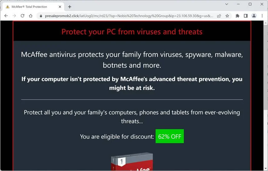 Remove Presalepromob2.click Ads (Virus Removal Guide) 1 Image: Presalepromob2.click Fale Alert