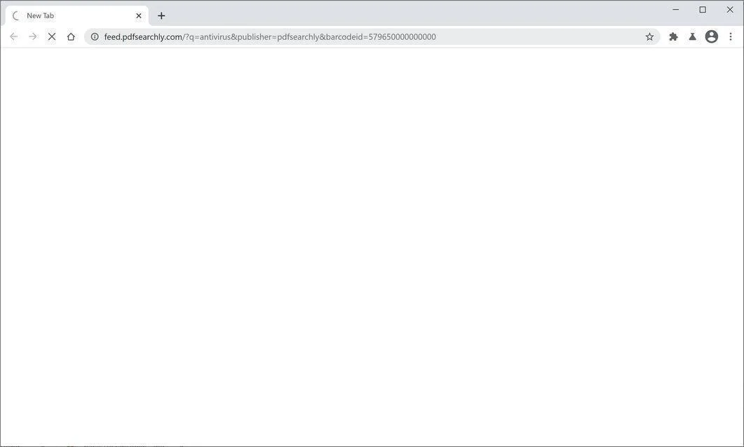 Image: Chrome browser is redirected to PDFSearchly Search