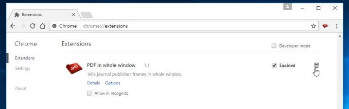 PDF in whole window 1.1 Virus