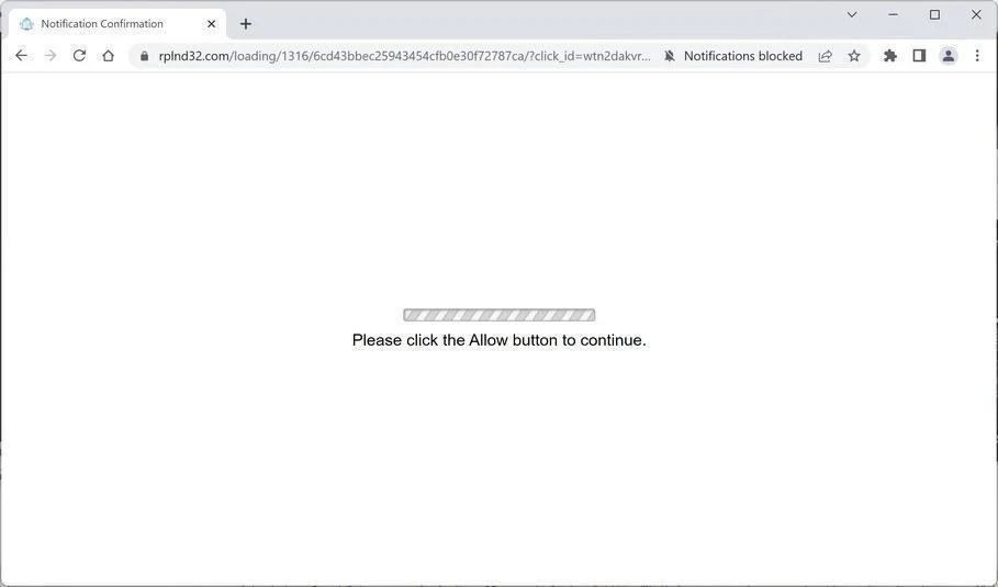 How to Remove Rplnd32.com Pop-up Ads (Virus Removal Guide) 1 Image: Chrome browser is redirected to Rplnd32.com
