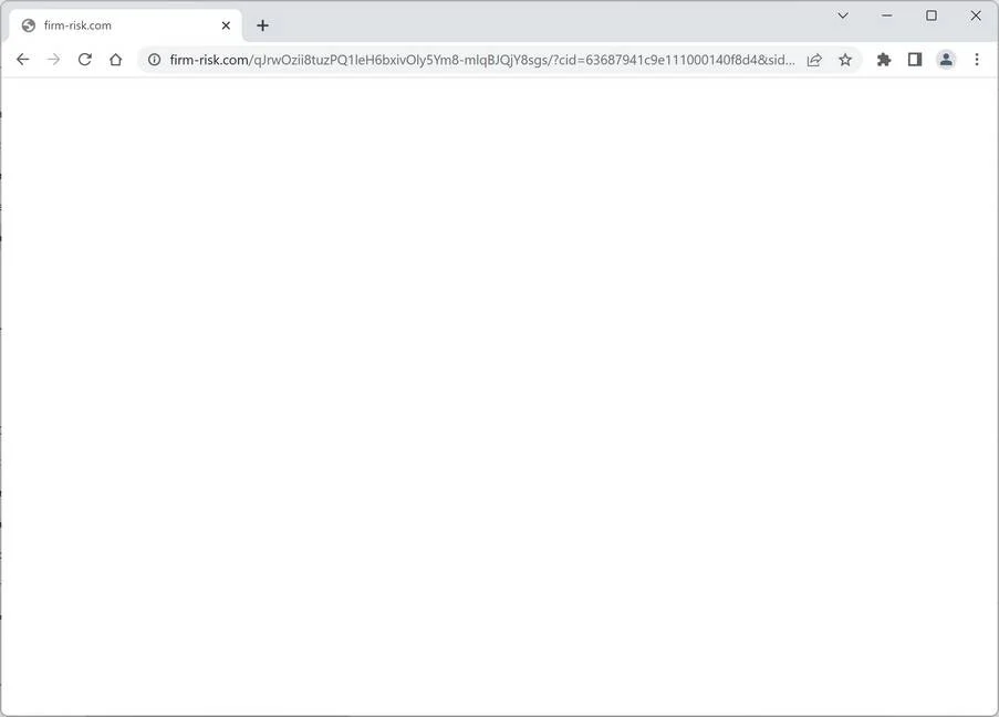Image: Chrome browser is redirected to Firm-risk.com