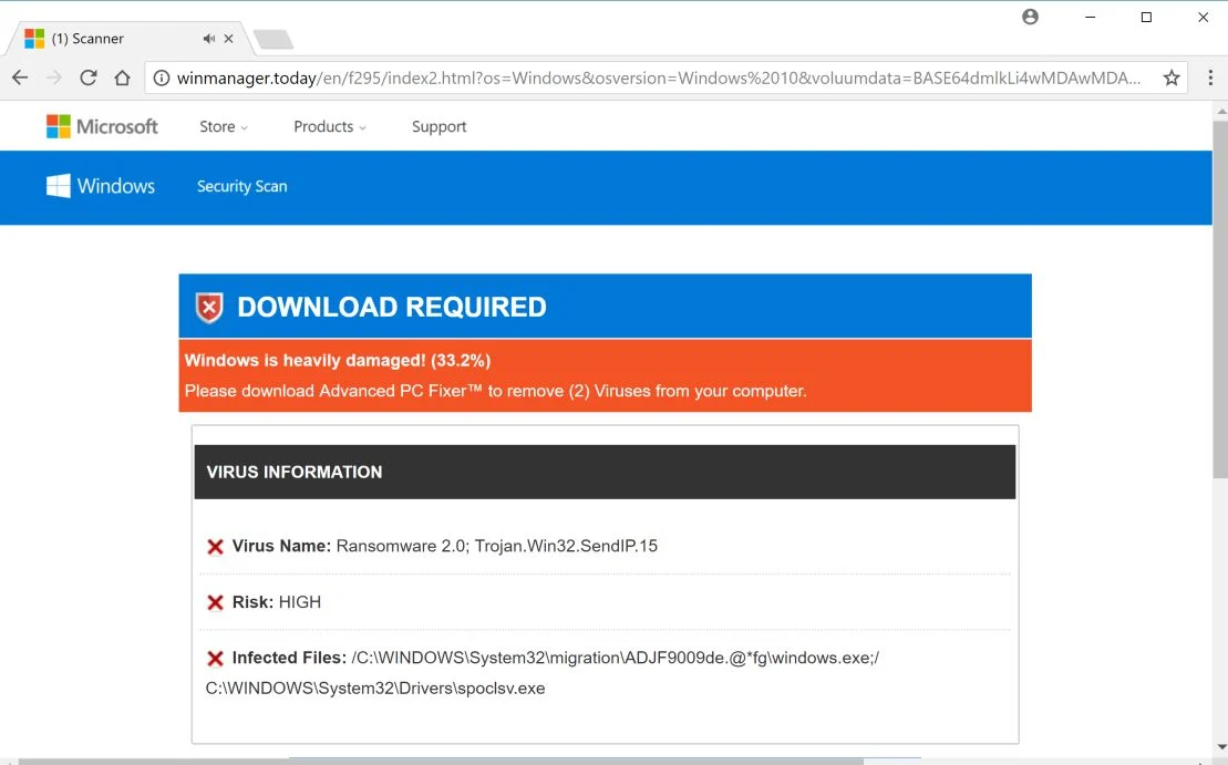 Ransomware 2.0 - Trojan.Win32.SendIP.15 Scam Virus