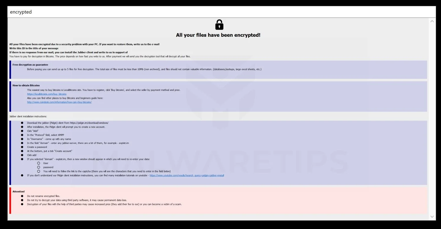 Image: [decryptbox@airmail.cc].Adair ransomware