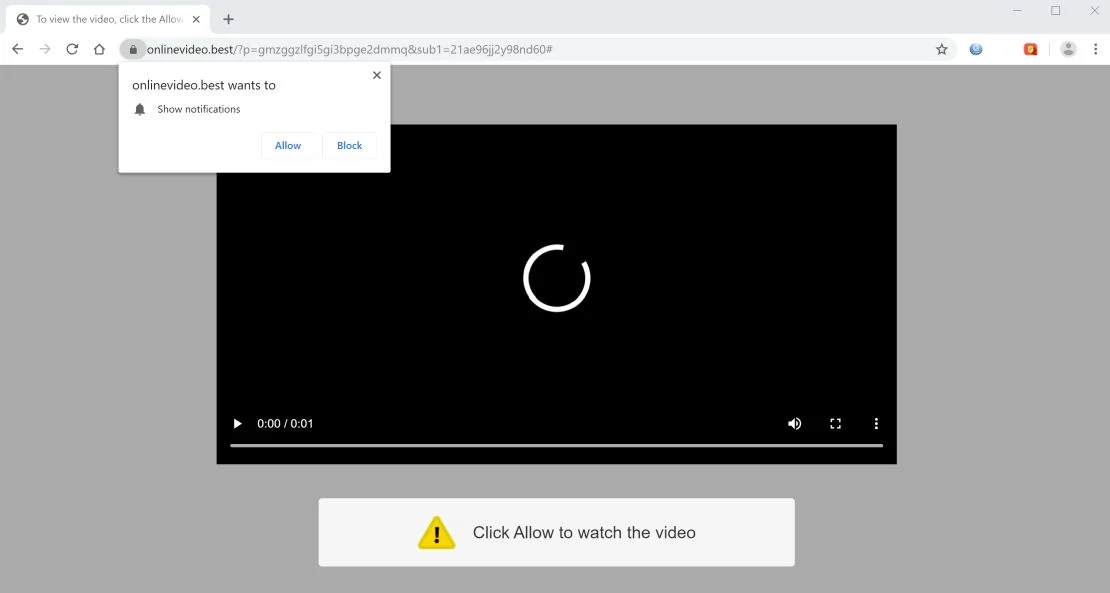 How to remove Onlinevideo.best pop-up ads (Virus Removal Guide) 1 Image: Chrome browser is redirected to Onlinevideo.best
