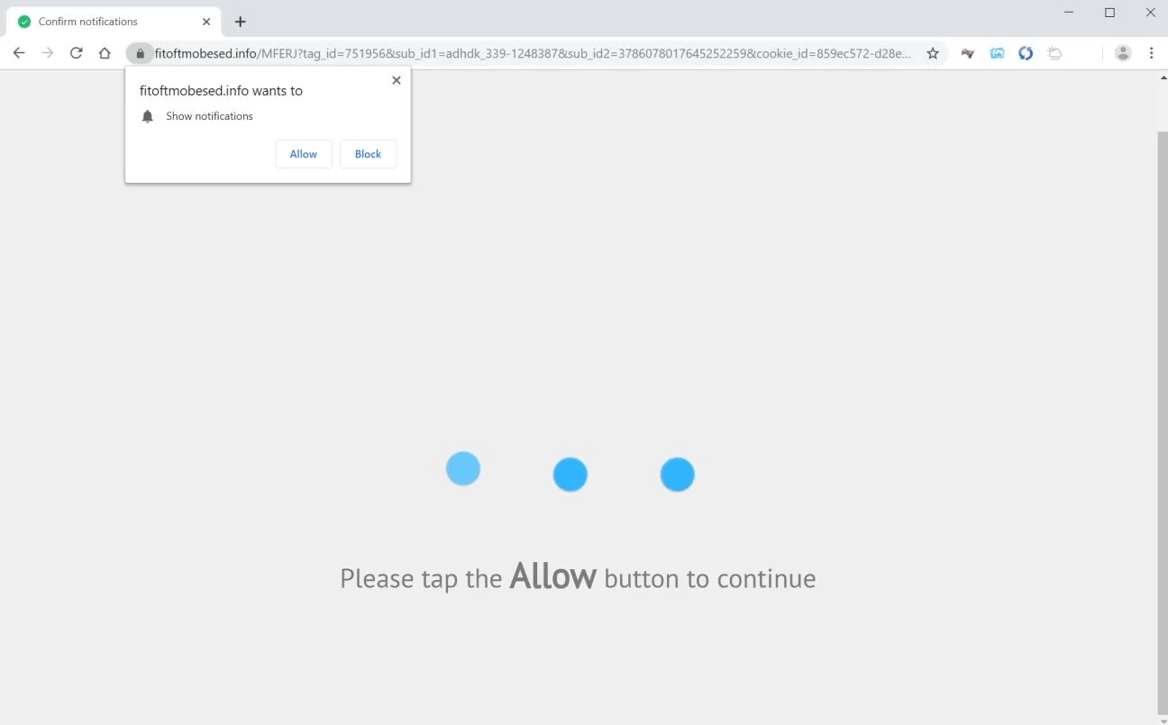 How to remove Fitoftmobesed.info pop-up ads (Virus Removal Guide) 1 Image: Chrome browser is redirected to Fitoftmobesed.info