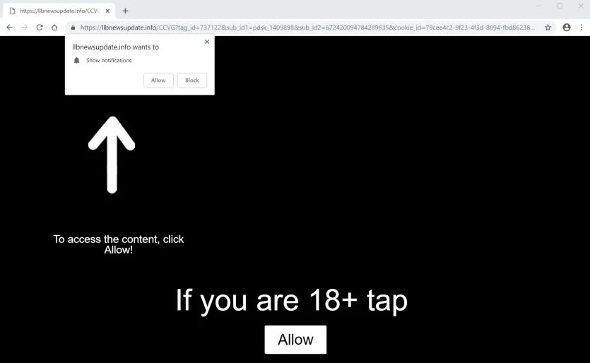 Llbnewsupdate.info redirect virus