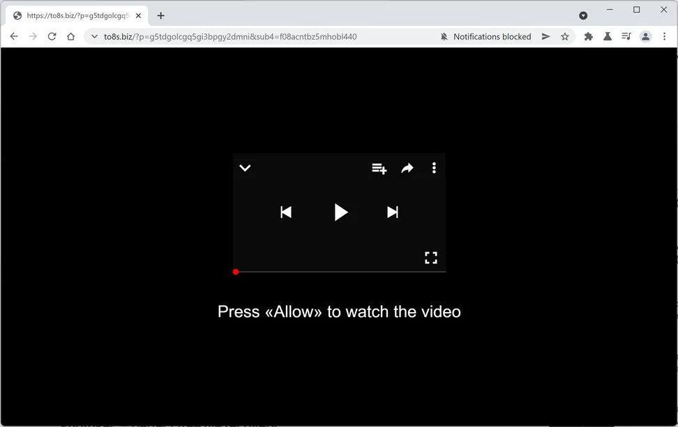 Remove To8s.biz pop-up ads (Virus Removal Guide) 1 Image: Chrome browser is redirected to To8s.biz