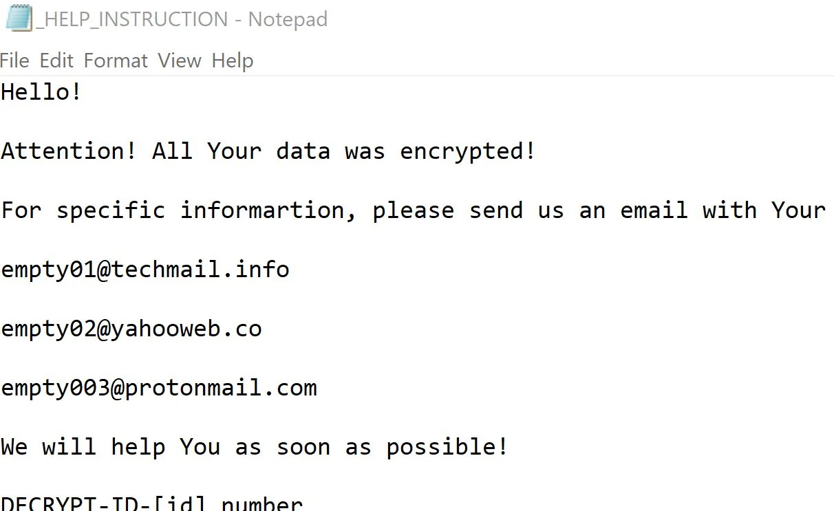 EMPTY Ransomware Virus