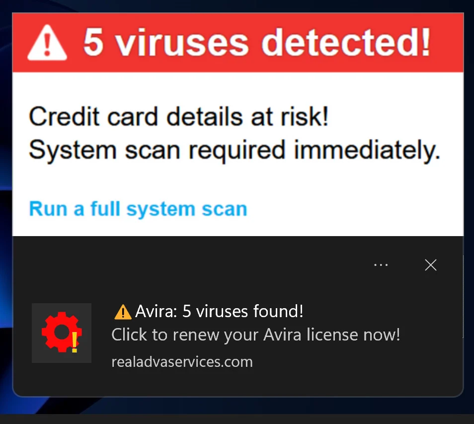 How To Remove "Credit Card Details At Risk" Pop-up Scam 1 Image: Credit Card Details At Risk Pop-up Ads