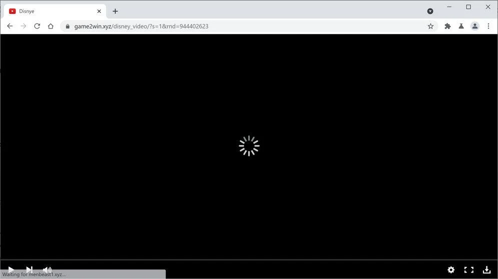 Image: Chrome browser is redirected to Game2win.xyz