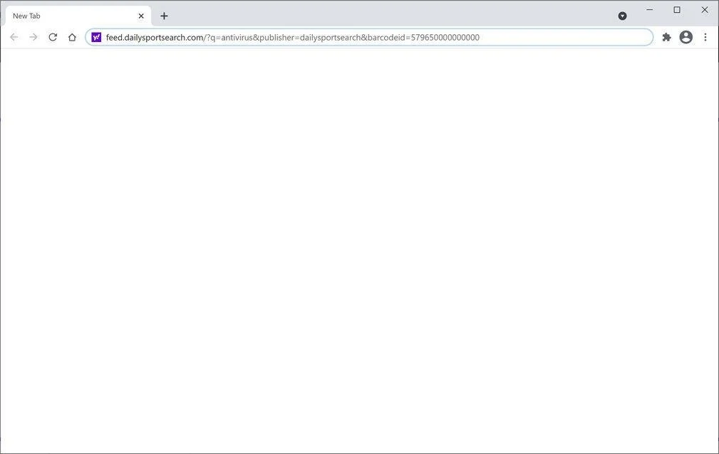Image: Chrome browser is redirected to DailySportSearch Search