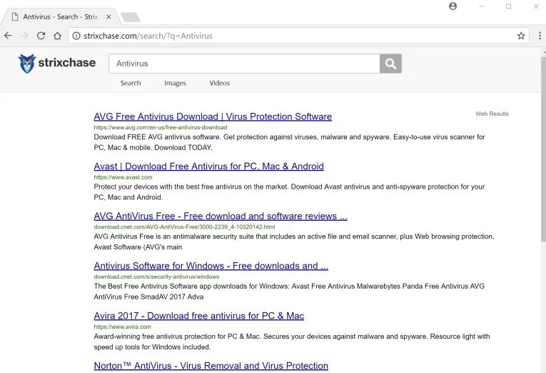 strixchase.com redirect virus