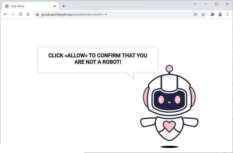 Remove Goodcaptchastyle.top Pop-up Ads (Virus Removal Guide) 1 Image: Chrome browser is redirected to Goodcaptchastyle.top