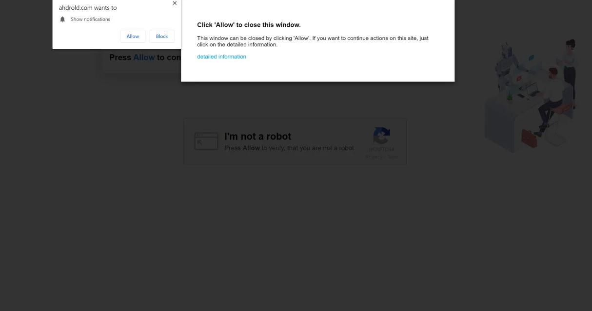 How to remove Ahdrold.com pop-up ads (Virus Removal Guide) 1 Image: Chrome browser is redirected to Ahdrold.com