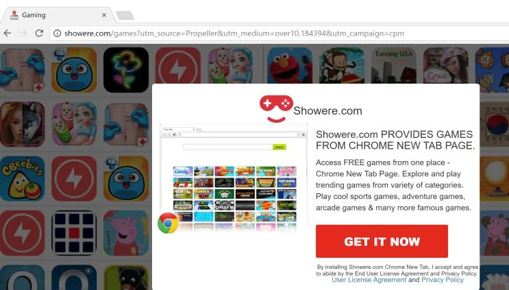 Showere.com redirect virus