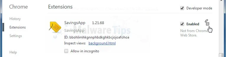 [Image: SavingsApp Chrome extension]