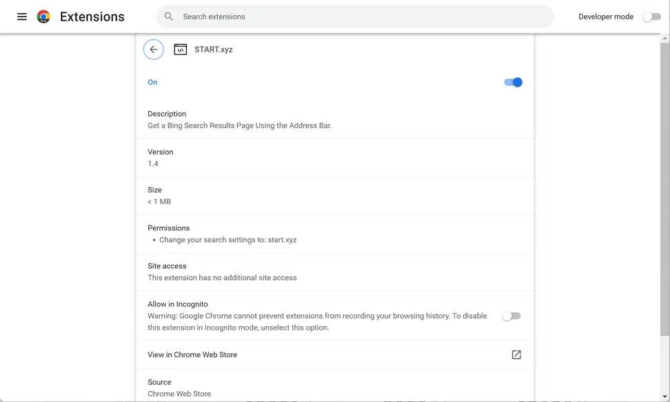 Remove START.xyz Browser Hijacker (Virus Removal Guide) 1 Image: START.xyz browser hijacker