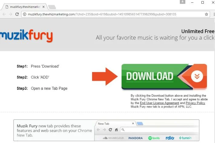 Remove Muzikfury.thewhizmarketing.com ads (Virus Removal Guide) 1 muzikfury.thewhizmarketing.com redirect
