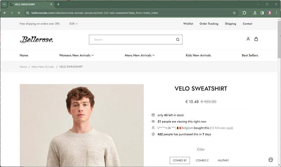 bellerosesale.com scam