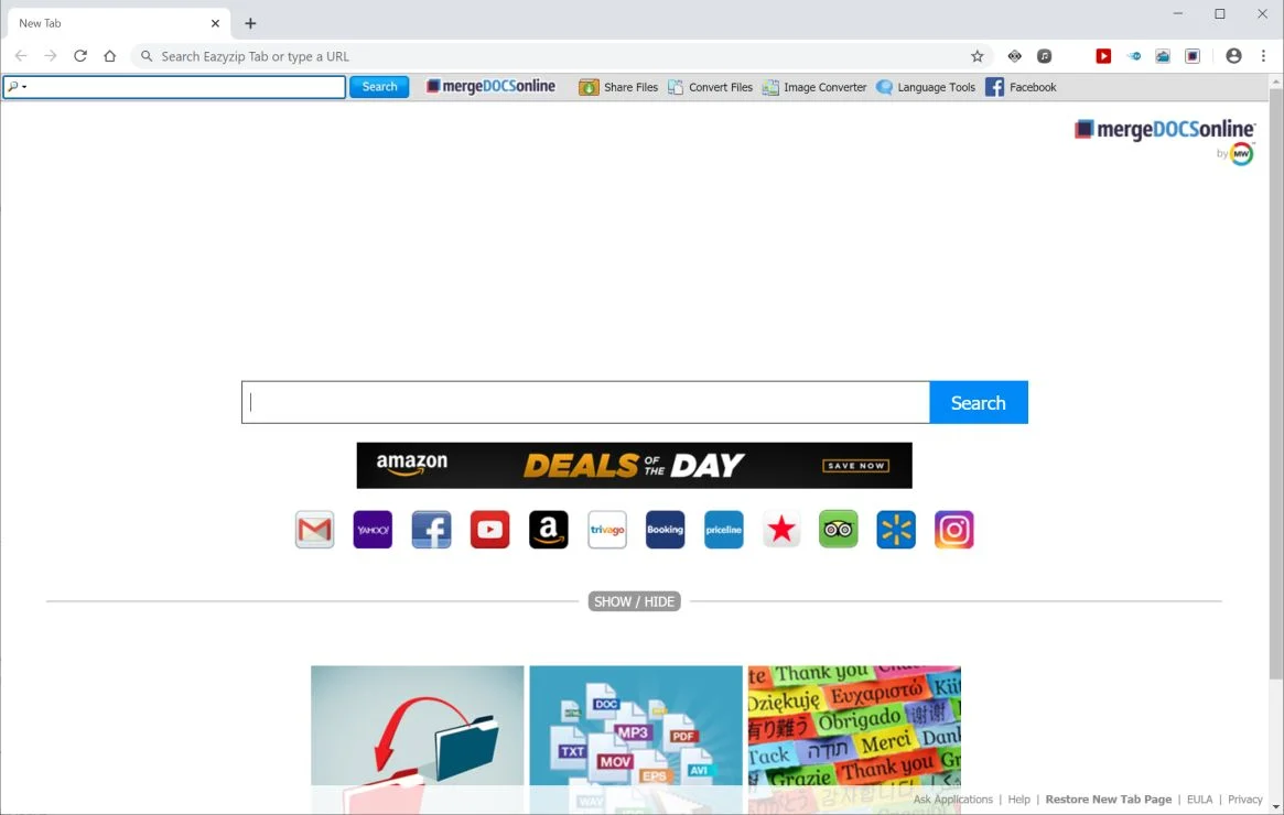 How to remove MergeDocsOnline redirect (Uninstall Guide) 1 Image: Chrome browser is redirected to MergeDocsOnline