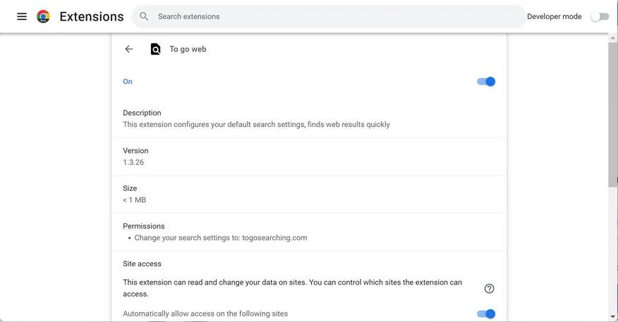 How to remove To Go Web browser hijacker (Virus Removal Guide) 1 Image: To Go Web browser hijacker