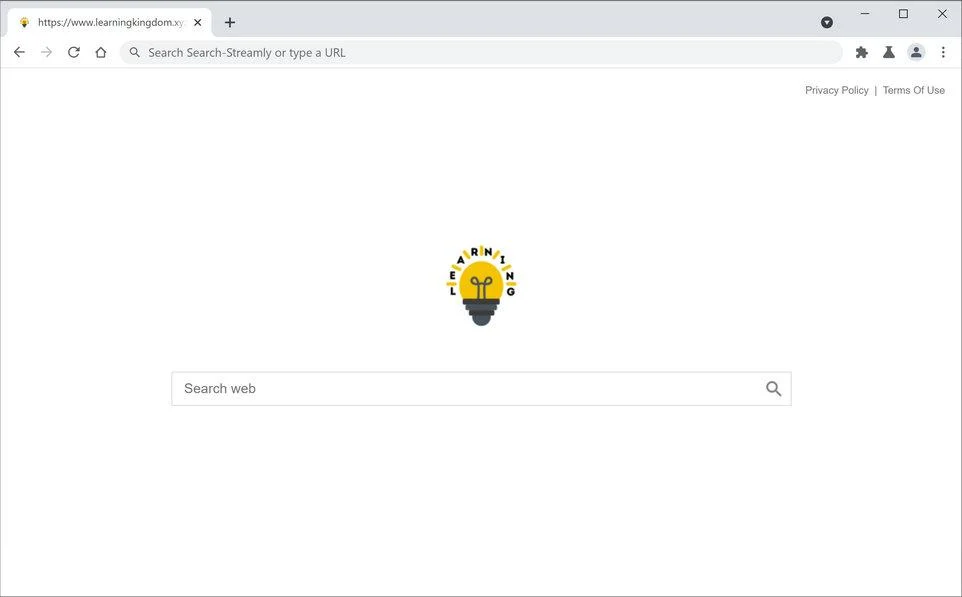 Image: Chrome browser is redirected through Learningkingdom.xyz