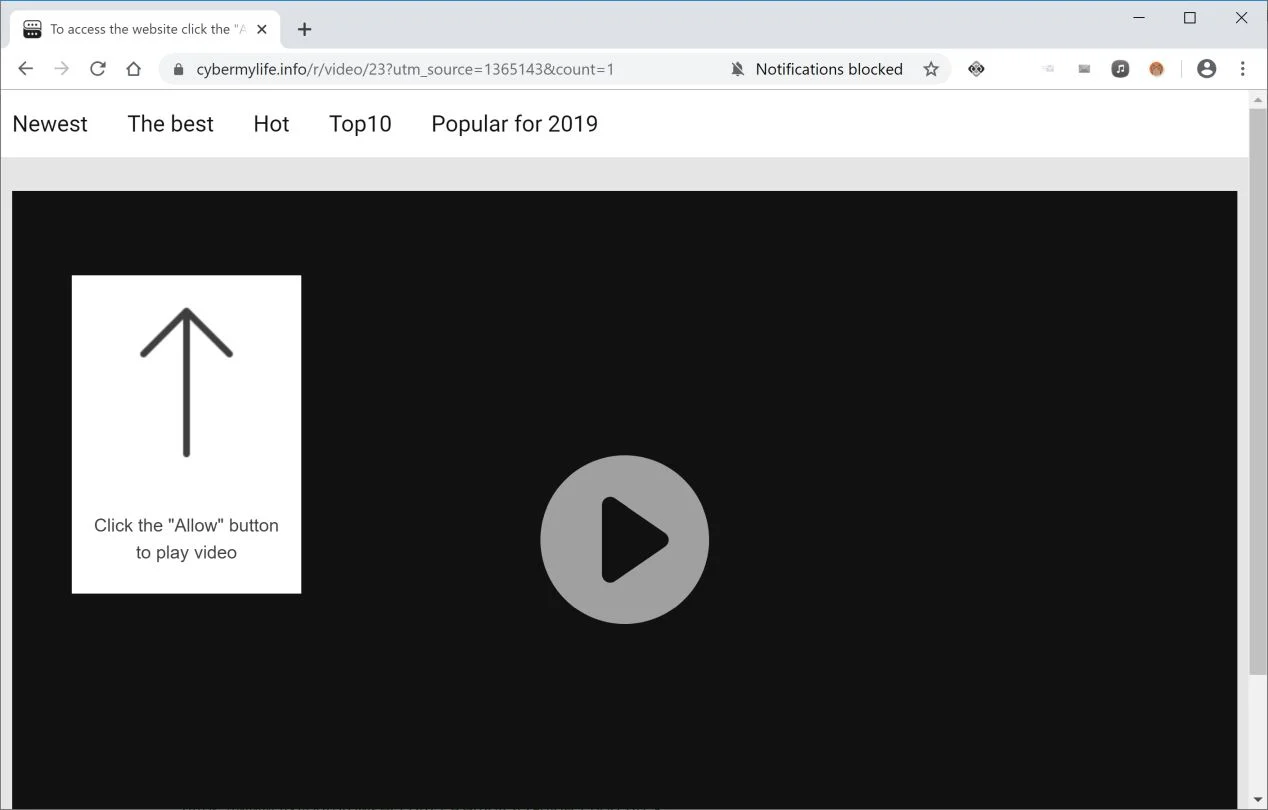 How to remove Cybermylife.info pop-up ads (Virus Removal Guide) 1 Image: Chrome browser is redirected to Cybermylife.info