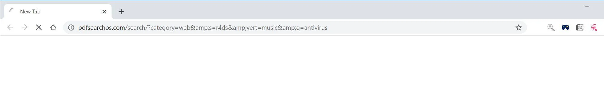 Remove Pdfsearchos.com browser hijacker (Virus Removal Guide) 1 Image: Chrome browser is redirected to Pdfsearchos.com