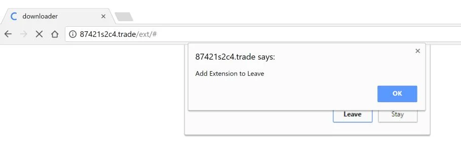 87421s2c4.trade Chrome Scam Virus