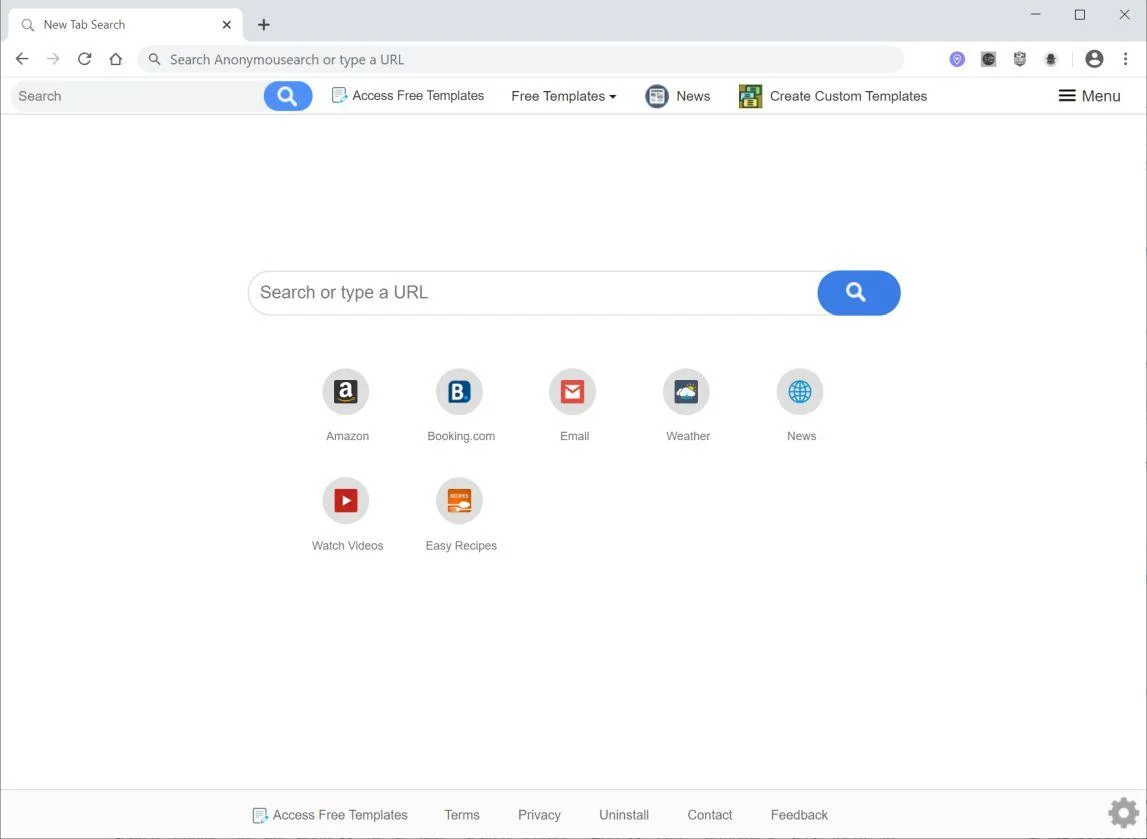 Remove Search.accessfreetemplatestab.com redirect (Virus Removal Guide) 1 Image: Chrome browser is redirected to Search.accessfreetemplatestab.com