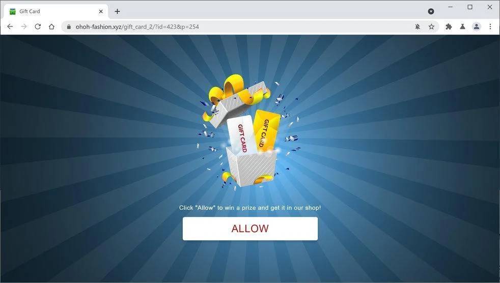 Remove Ohoh-fashion.xyz pop-up ads (Virus Removal Guide) 1 Image: Chrome browser is redirected to Ohoh-fashion.xyz