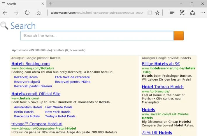 TabNewSearch.com Virus