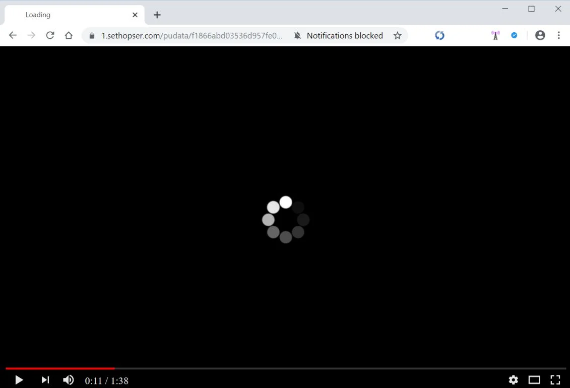 How to remove Sethopser.com pop-up ads (Virus Removal Guide) 1 Image: Chrome browser is redirected to Sethopser.com