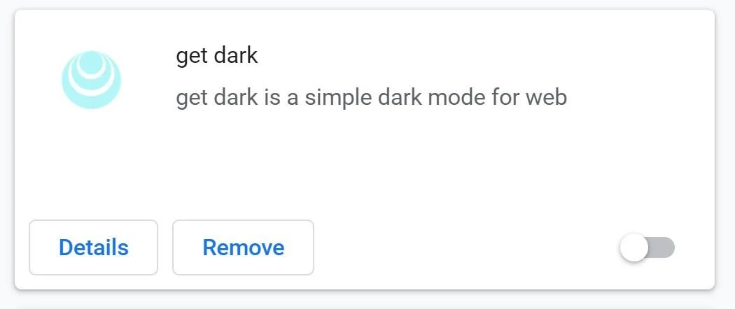 Remove Get Dark Browser Extension (Virus Removal Guide) 1 Image: Get Dark Chrome extension