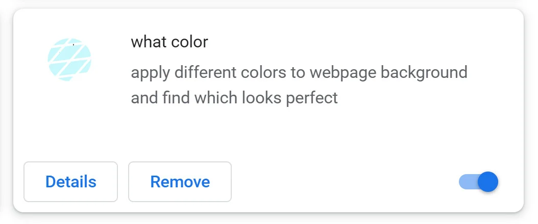 Remove "What Color" Browser Extension (Removal Guide) 1 Image: What Color Chrome extension