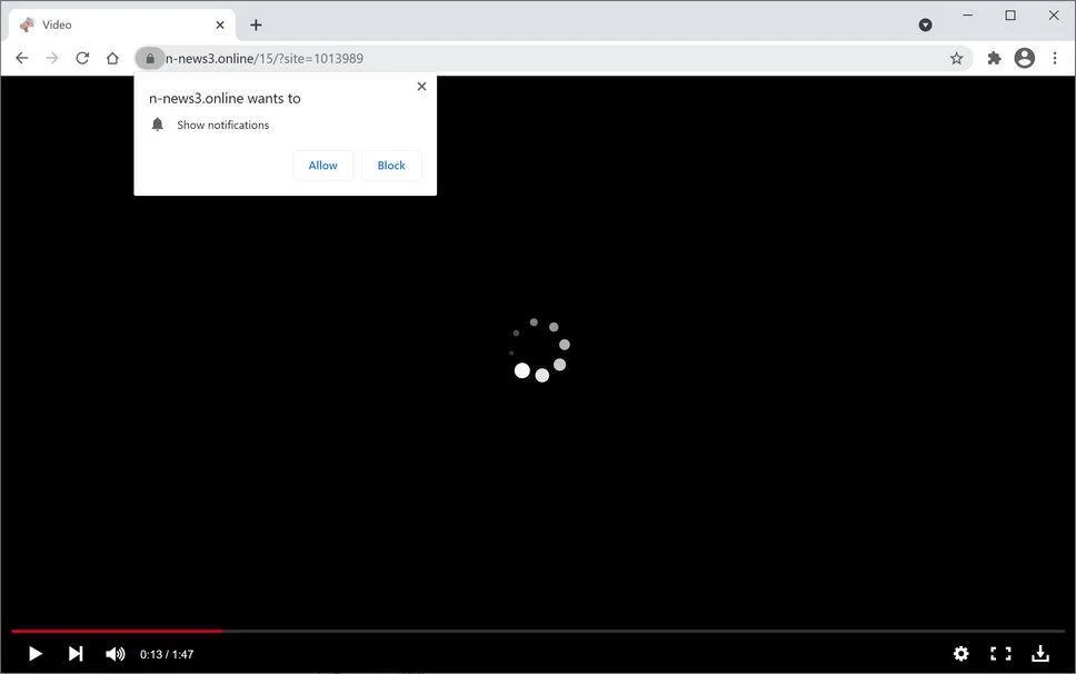 Remove N-news3.online pop-up ads (Virus Removal Guide) 1 Image: Chrome browser is redirected to N-news3.online