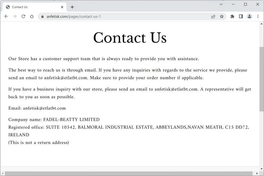 Anfetisk.com scam