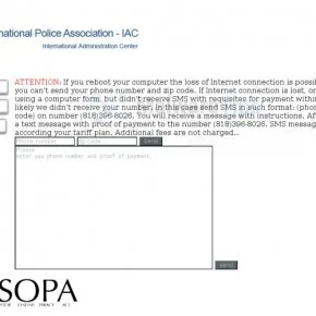 [Image: International Police Association virus]