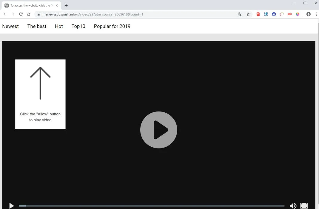 Menewssubspush.info redirect virus