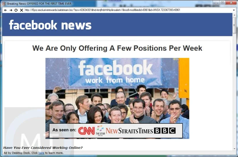 Ads by Desktop Dock virus