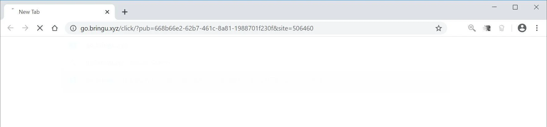 Image: Chrome browser is redirected to Go.bringu.xyz