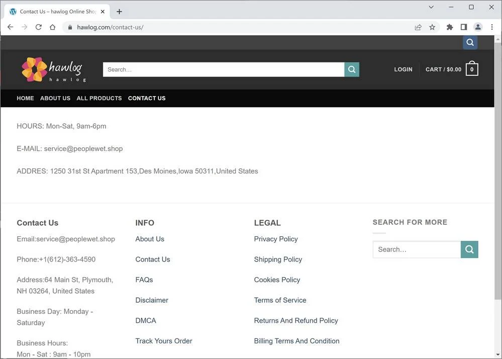Hawlog.com Ad