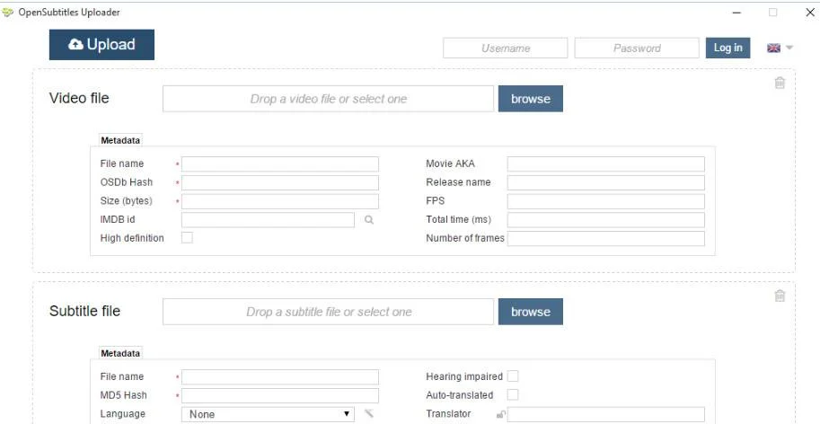 OpenSubtitles Uploader