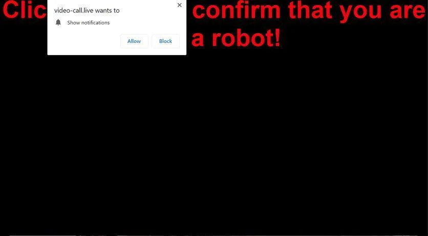 Image: Chrome browser is redirected to Video-call.live