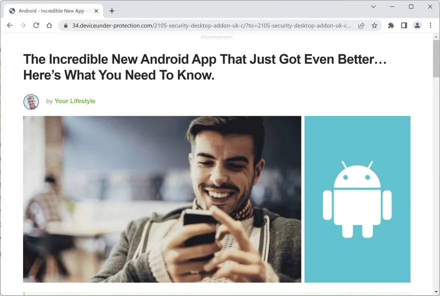 Image: Deviceunder-protection.com Ads