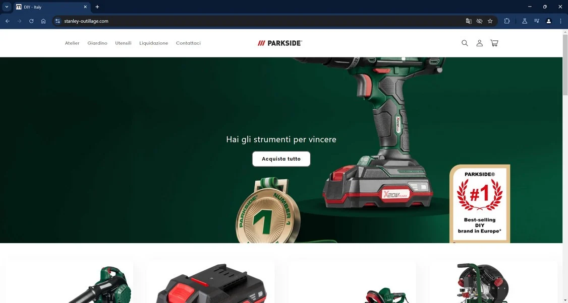 Stanley-outillage.com Scam Store: A Fake Parkside Website 1 Stanley-outillage.com scam