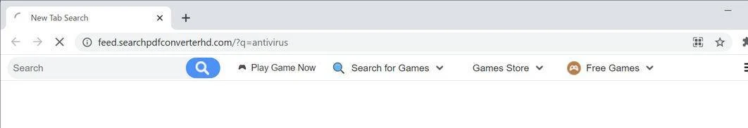 Remove SearchPDFConverterHD browser hijacker (Virus Removal Guide) 1 Image: Chrome browser is redirected to SearchPDFConverterHD Search