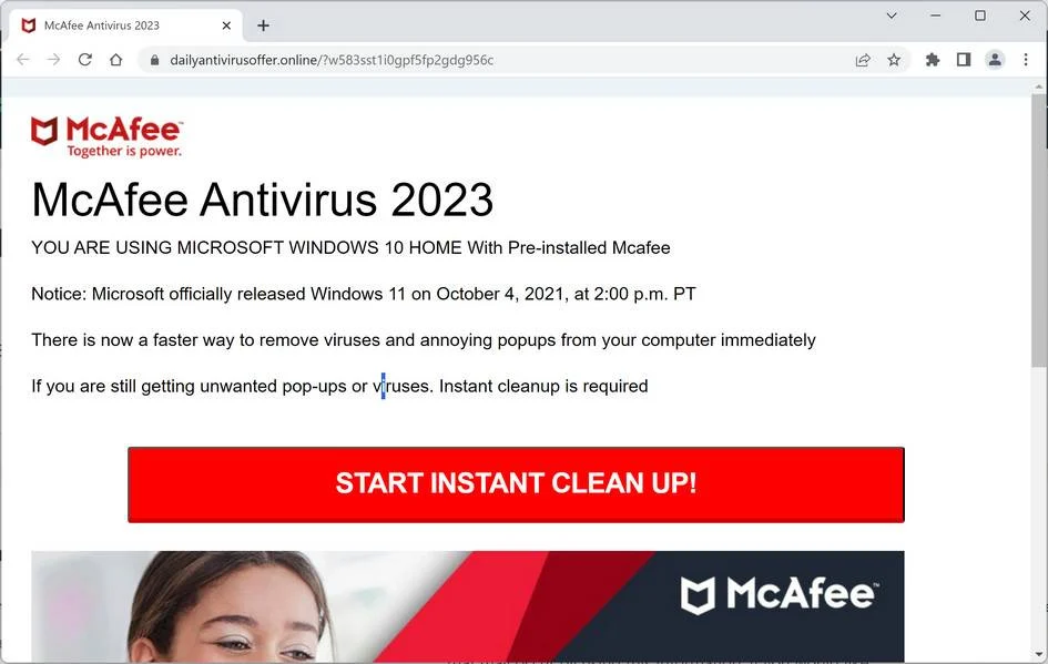 dailyantivirusoffer.online ad